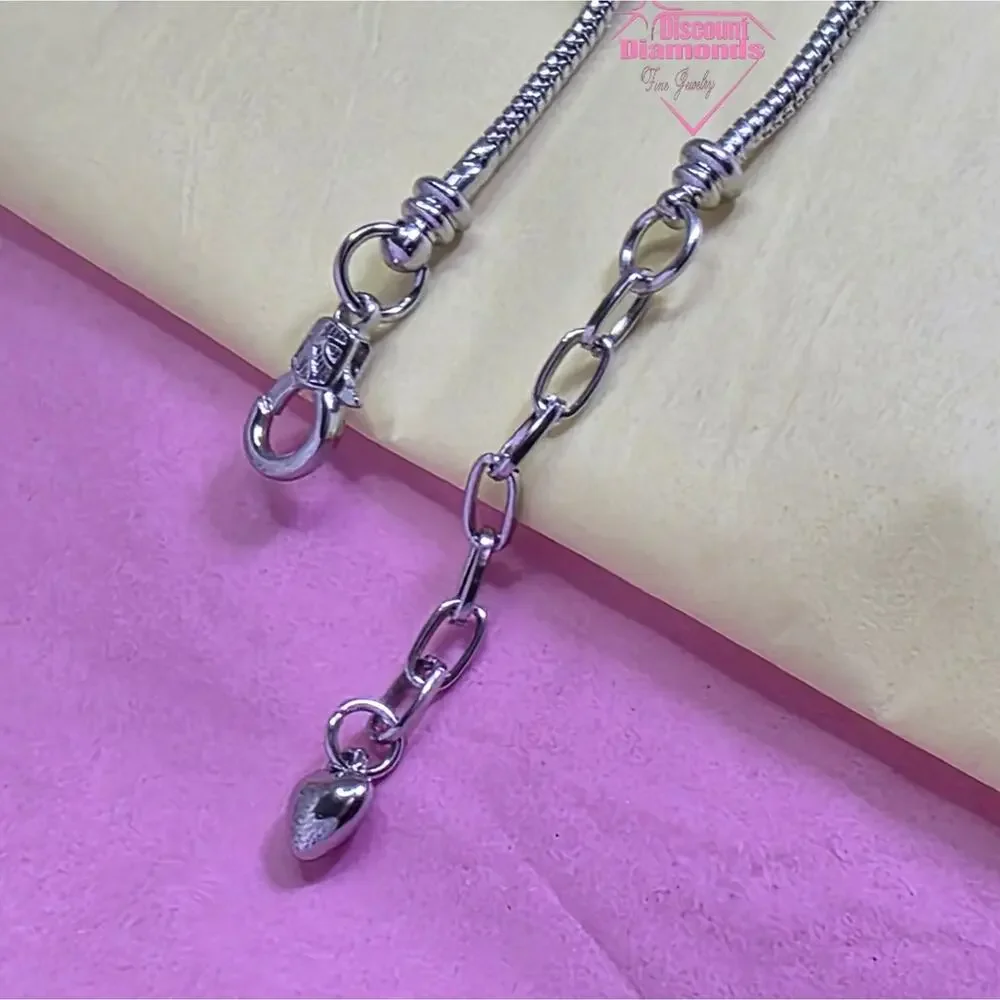 Silver Dangling Turtle Charm Open Back / Aligator Clip Pandora Bracelet - Picture 8 of 8
